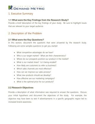 Understanding the Essential ​Components of a Market Research Report