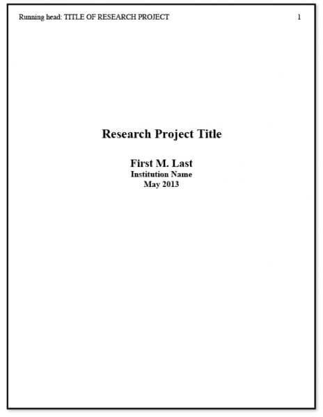Understanding ​the Essential Elements of a Research Report ⁣Cover Page