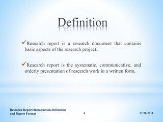 research report meaning