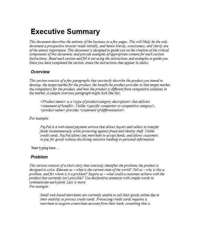 Key Components⁢ that Elevate Your Executive Summary