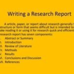 research report writing in research methodology