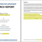 research report components