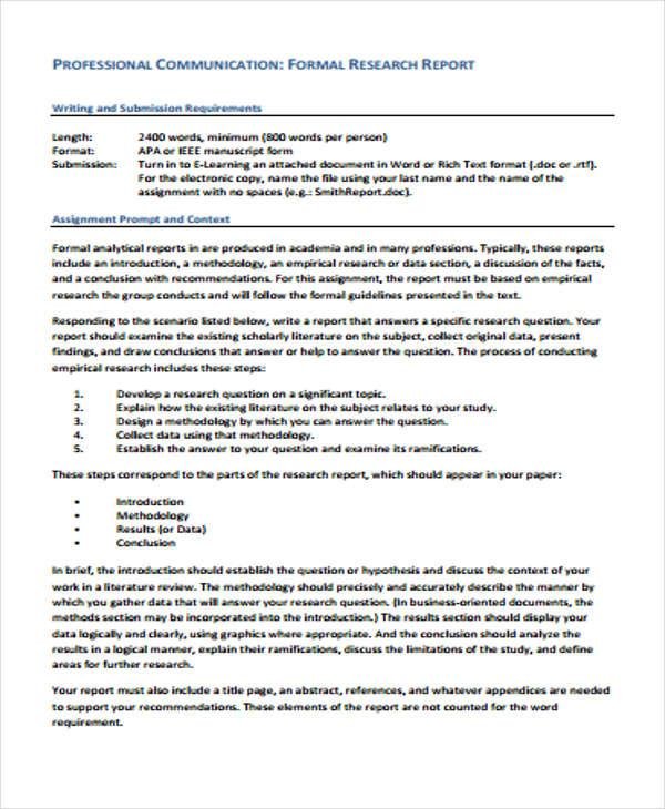 Factors Influencing the Length of a Research Report